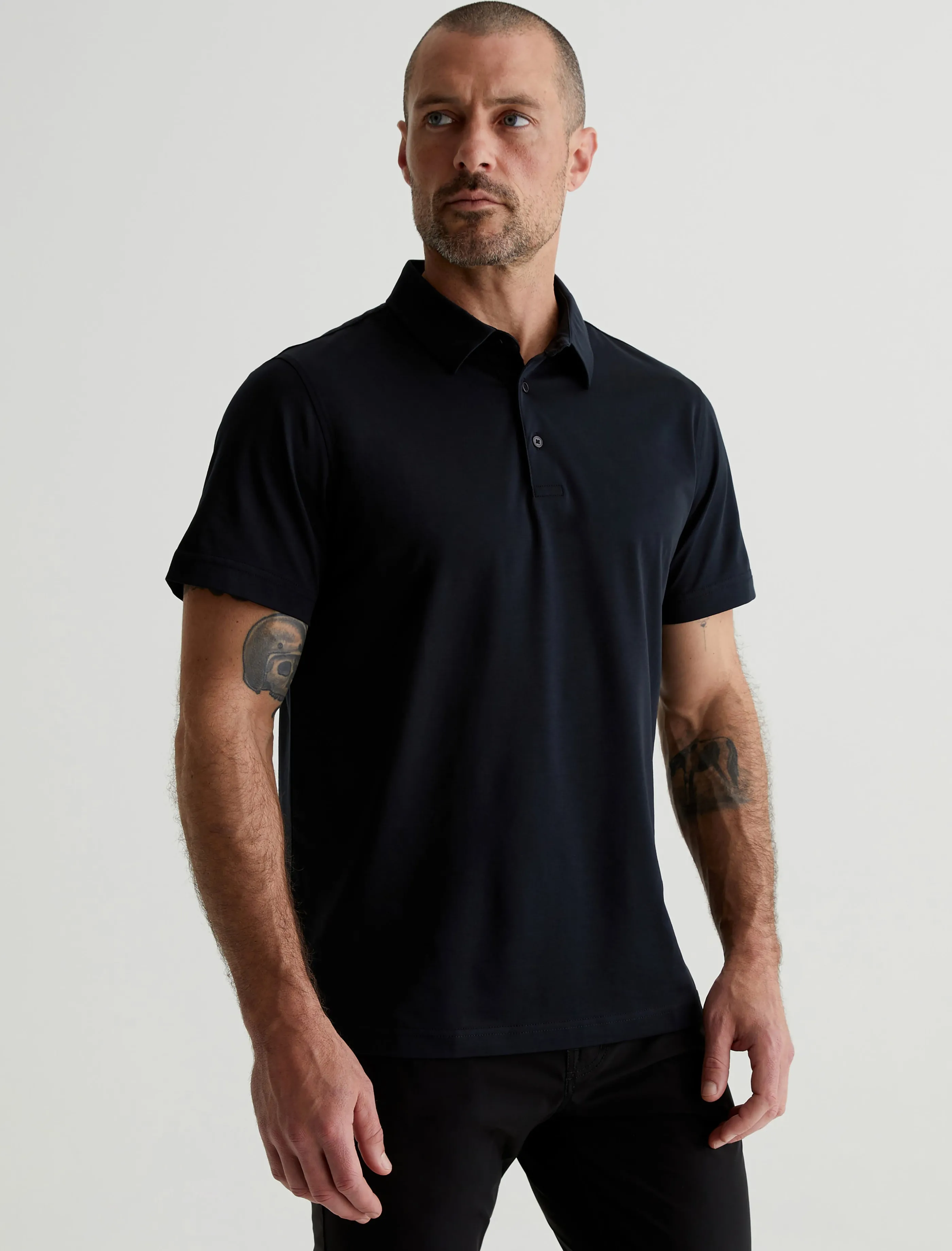 AG Jeans Ace Active Performance Polo True Black Hot