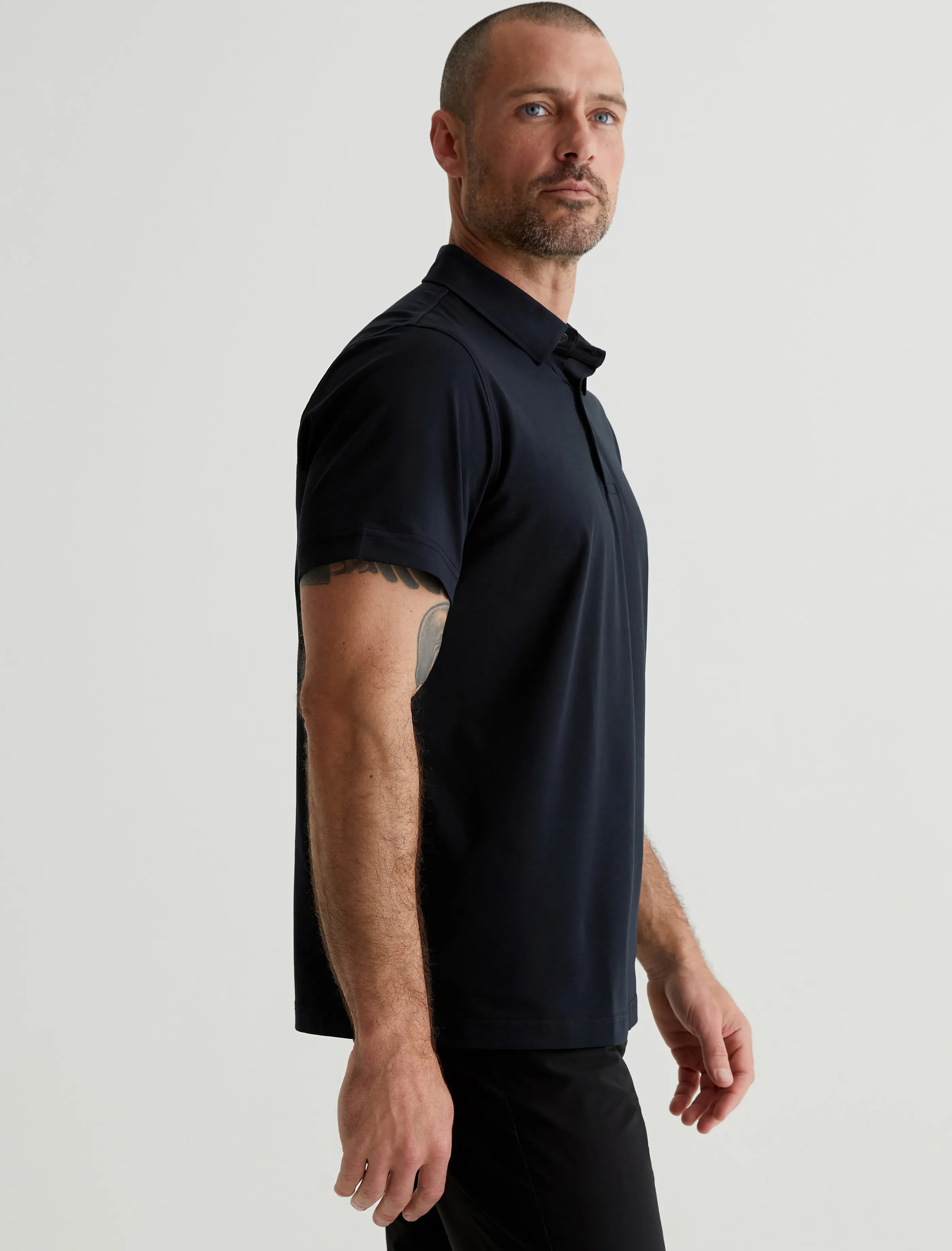 AG Jeans Ace Active Performance Polo True Black Hot