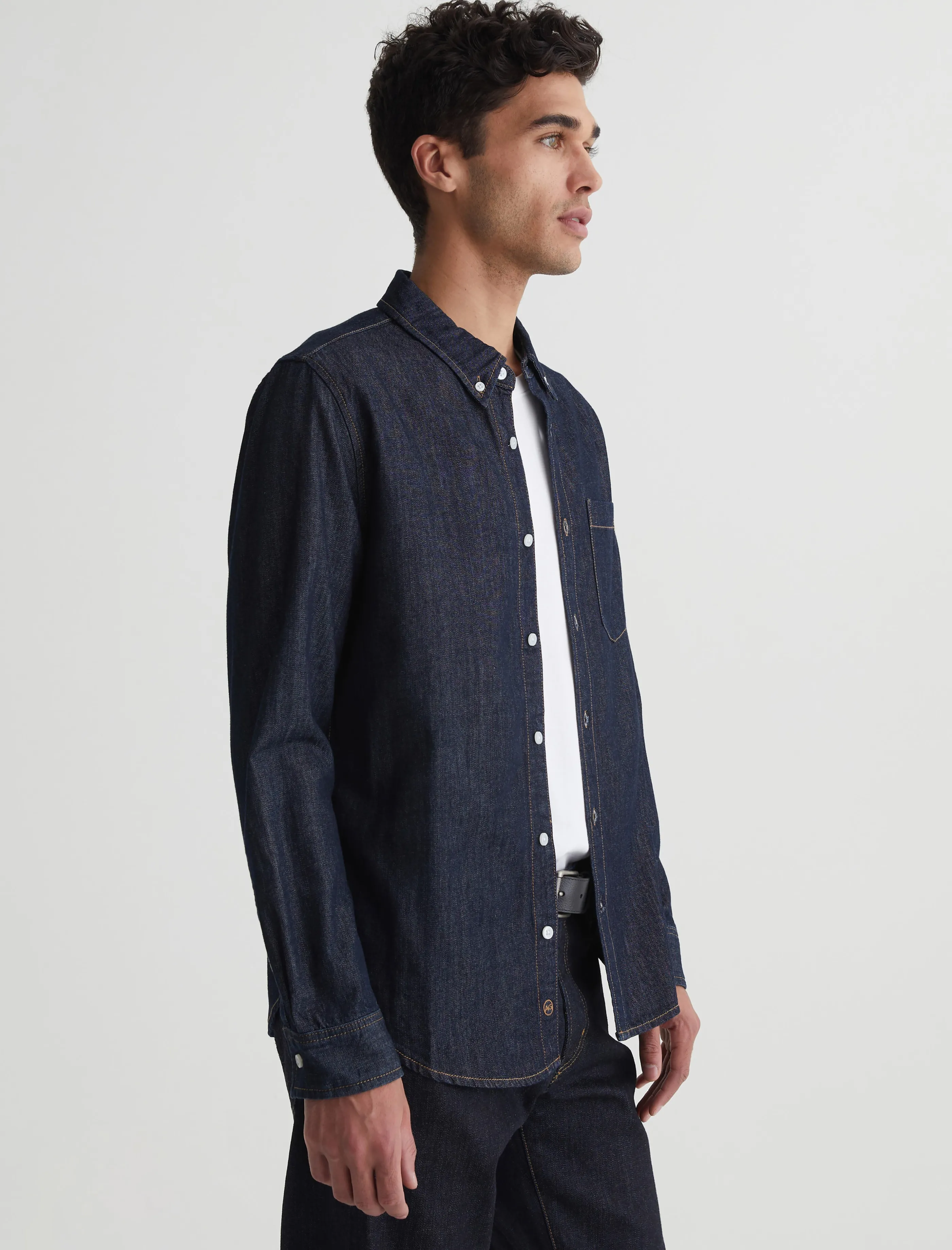 AG Jeans Aiden Classic Shirt Bleak New