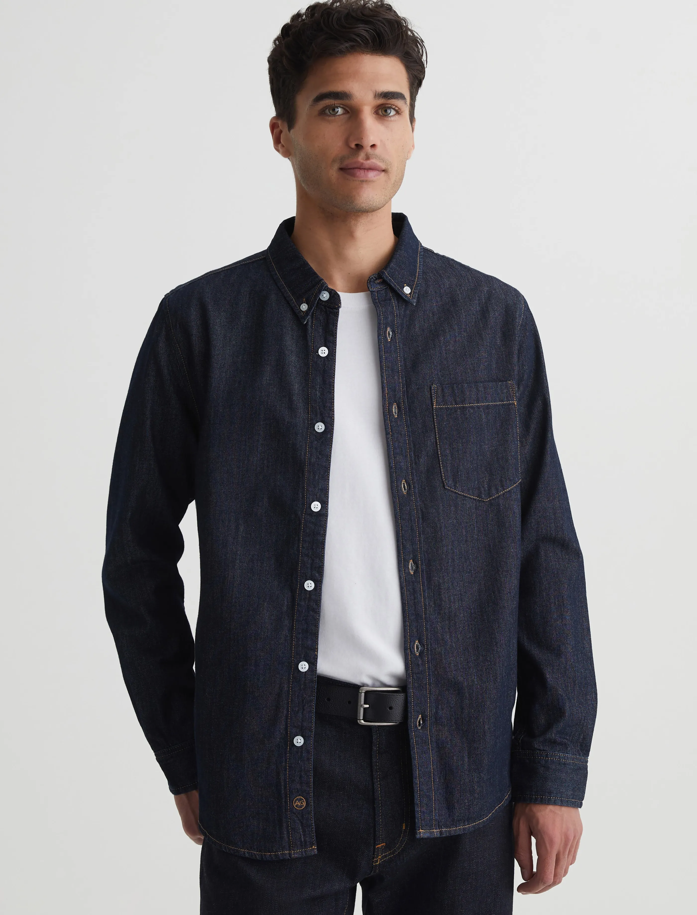 AG Jeans Aiden Classic Shirt Bleak New