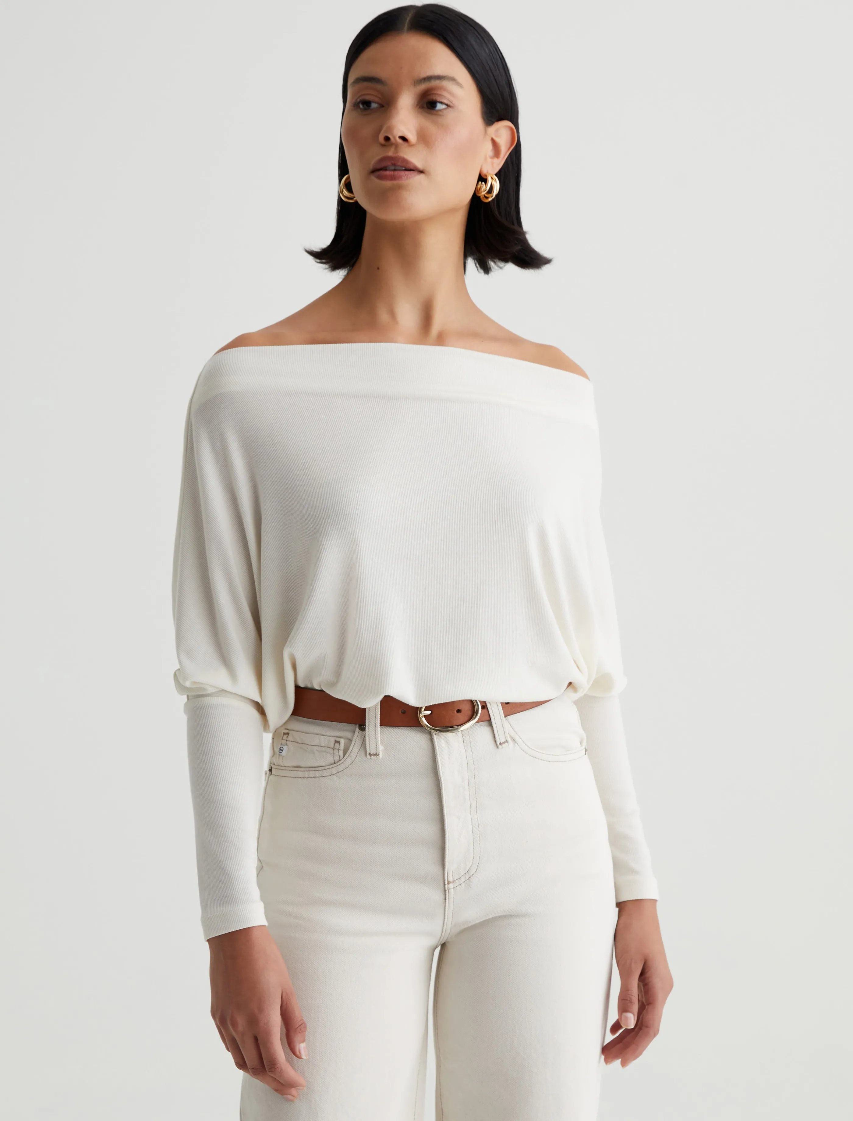 AG Jeans Alesli Top Ivory Dust Clearance