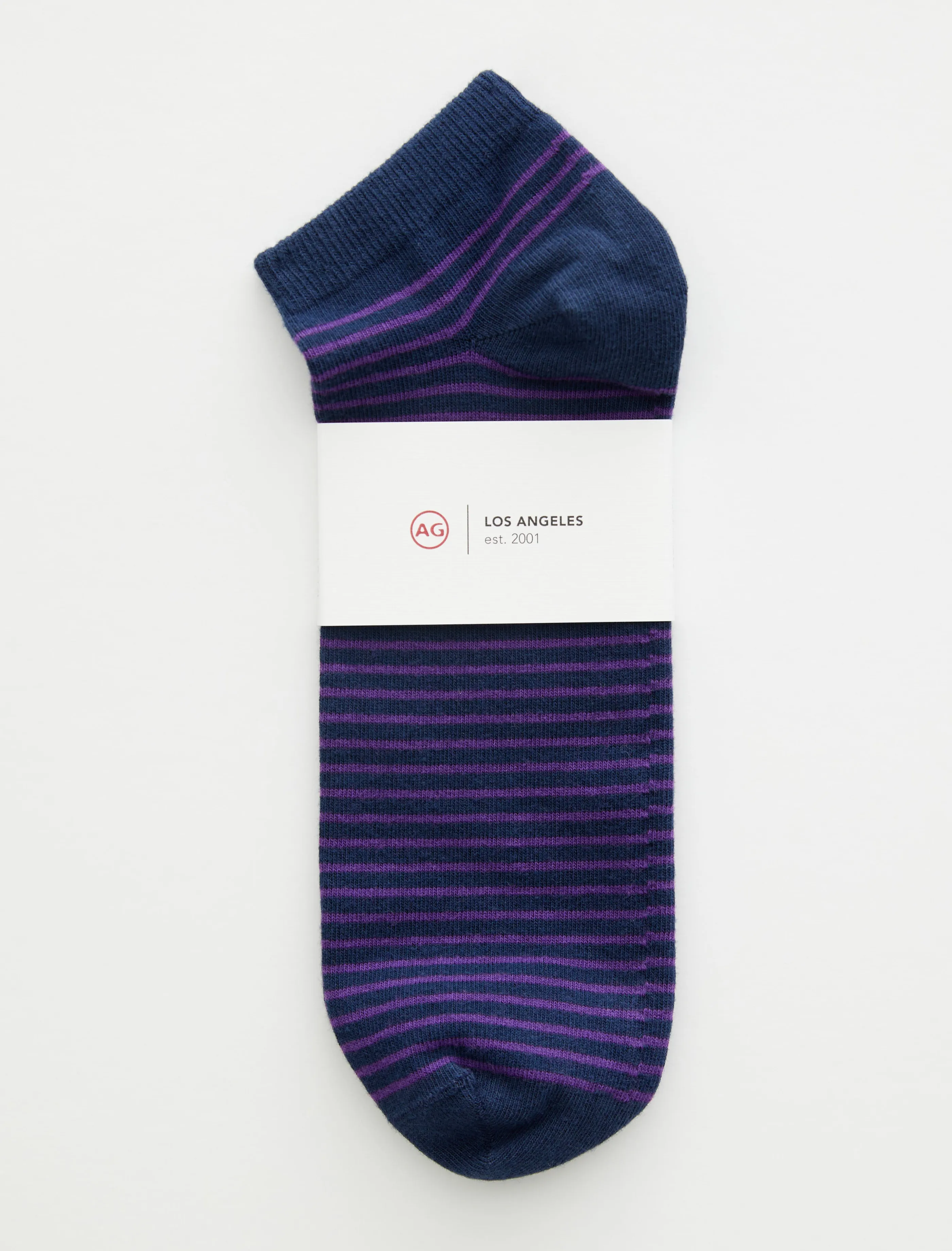 AG Jeans Ankle Sock 1 stripe purple multi Best