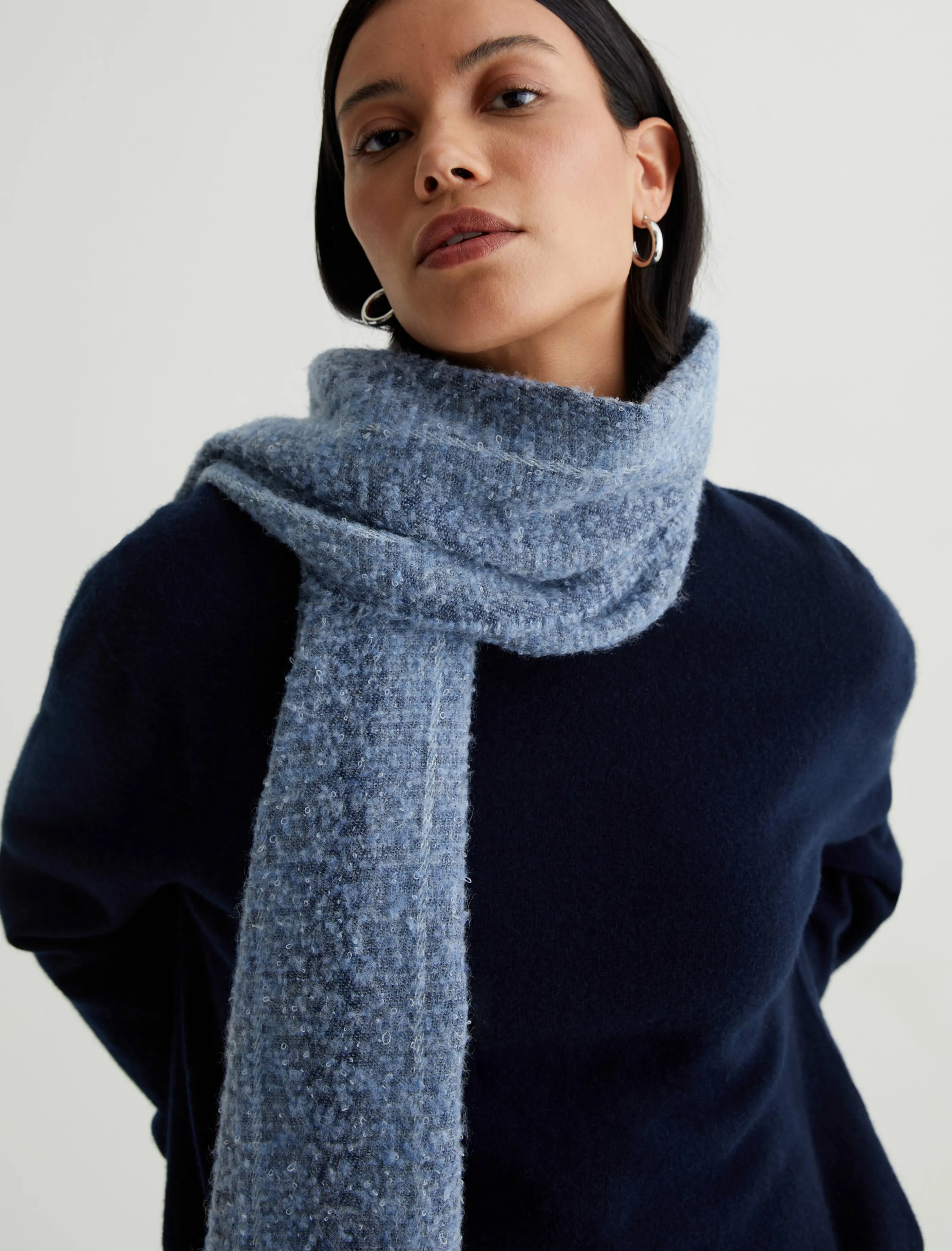 AG Jeans Arden Scarf Indigo Wool Stripe Best