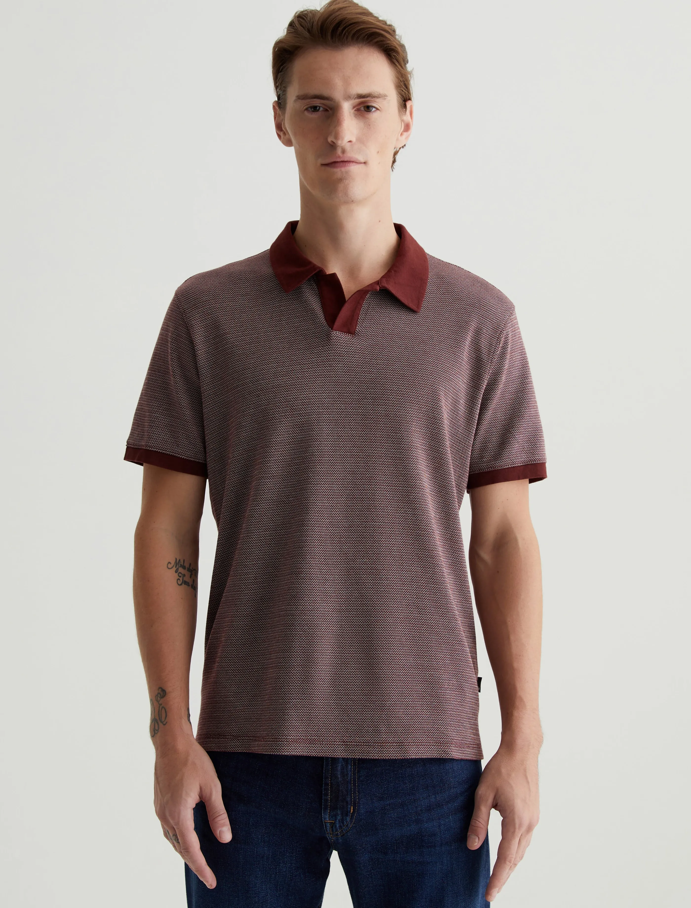 AG Jeans Bryce Johnny Collar Endless Wave Burgundy Online