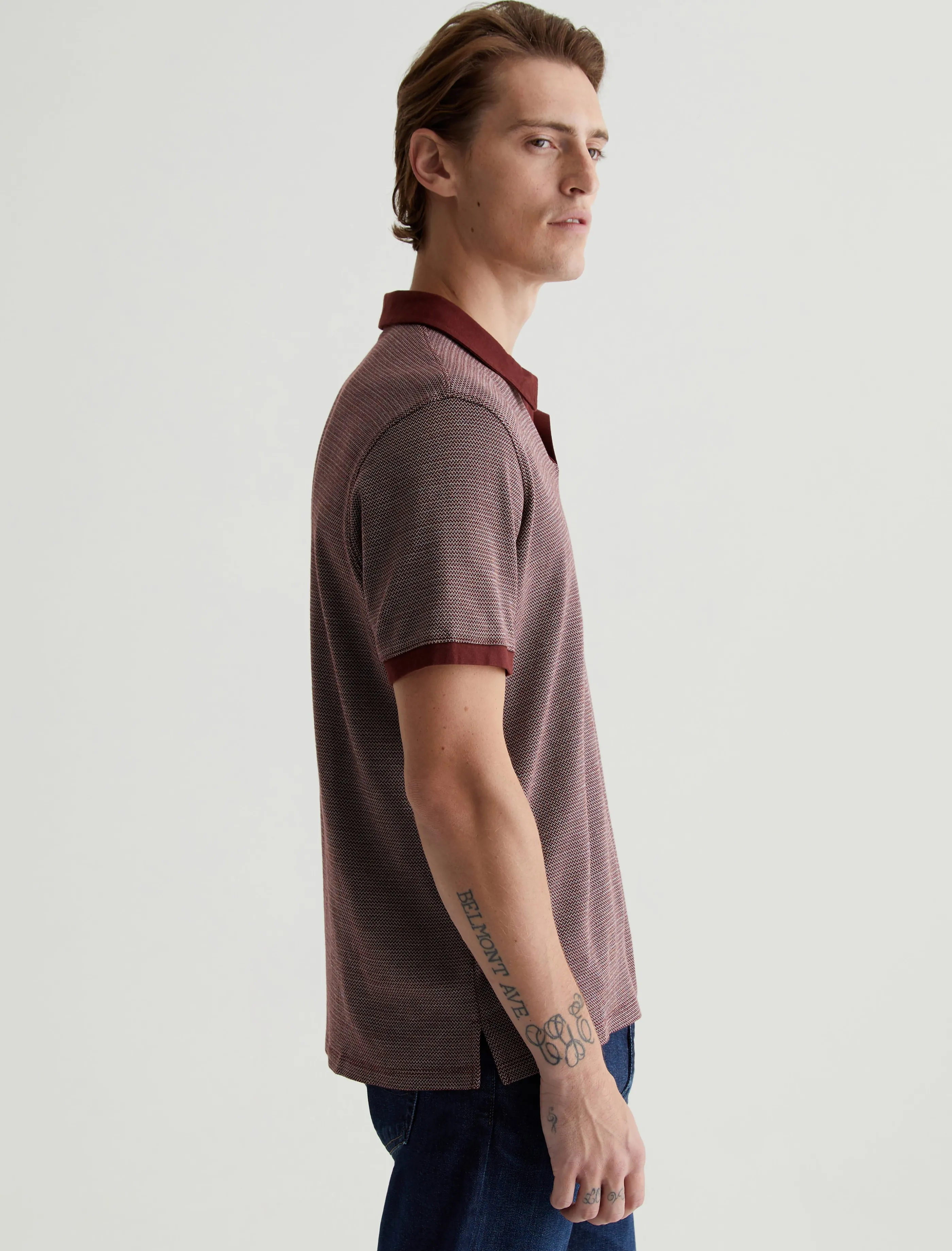 AG Jeans Bryce Johnny Collar Endless Wave Burgundy Online