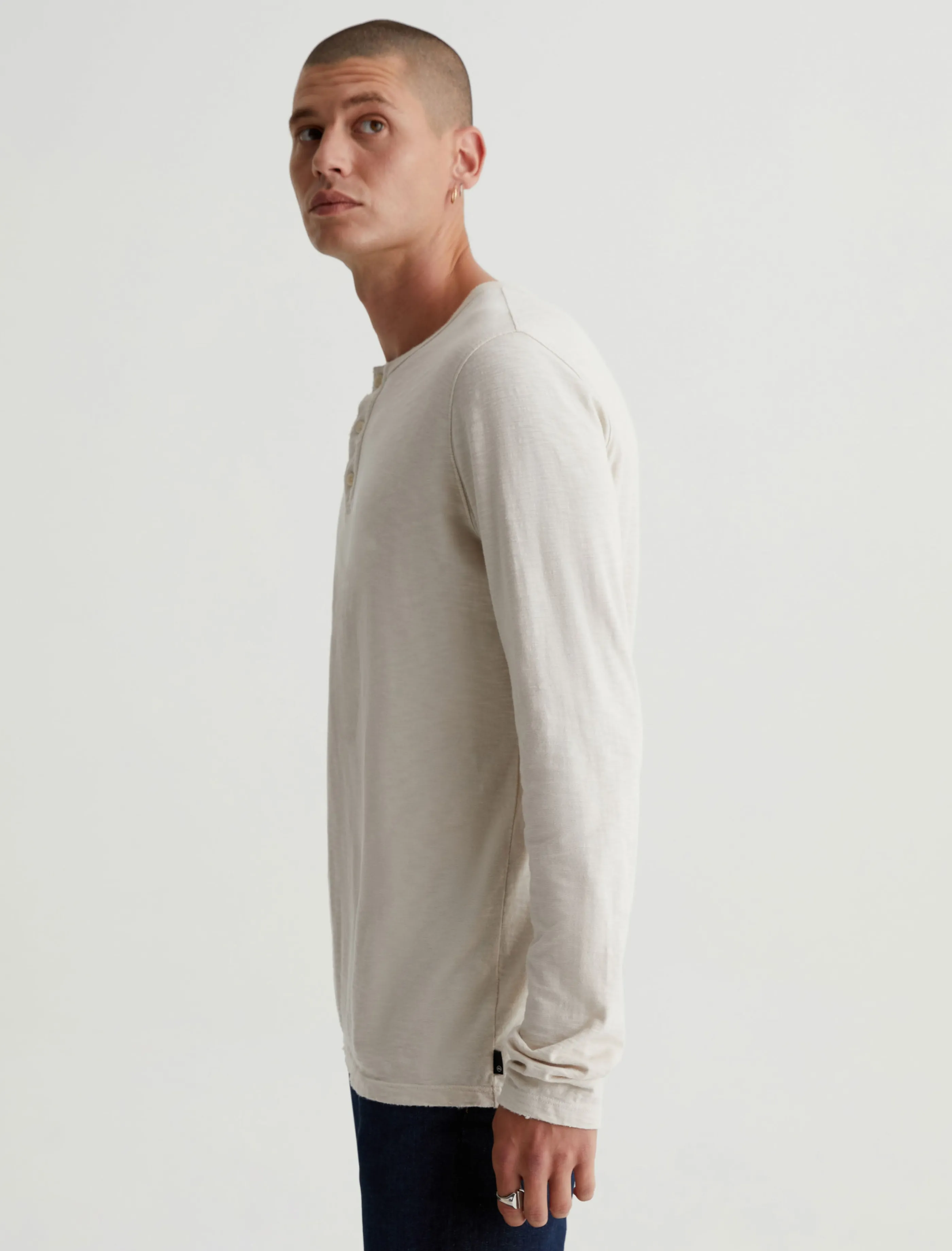 AG Jeans Bryce Long Sleeve Henley 5 Years Dried Spring Sale