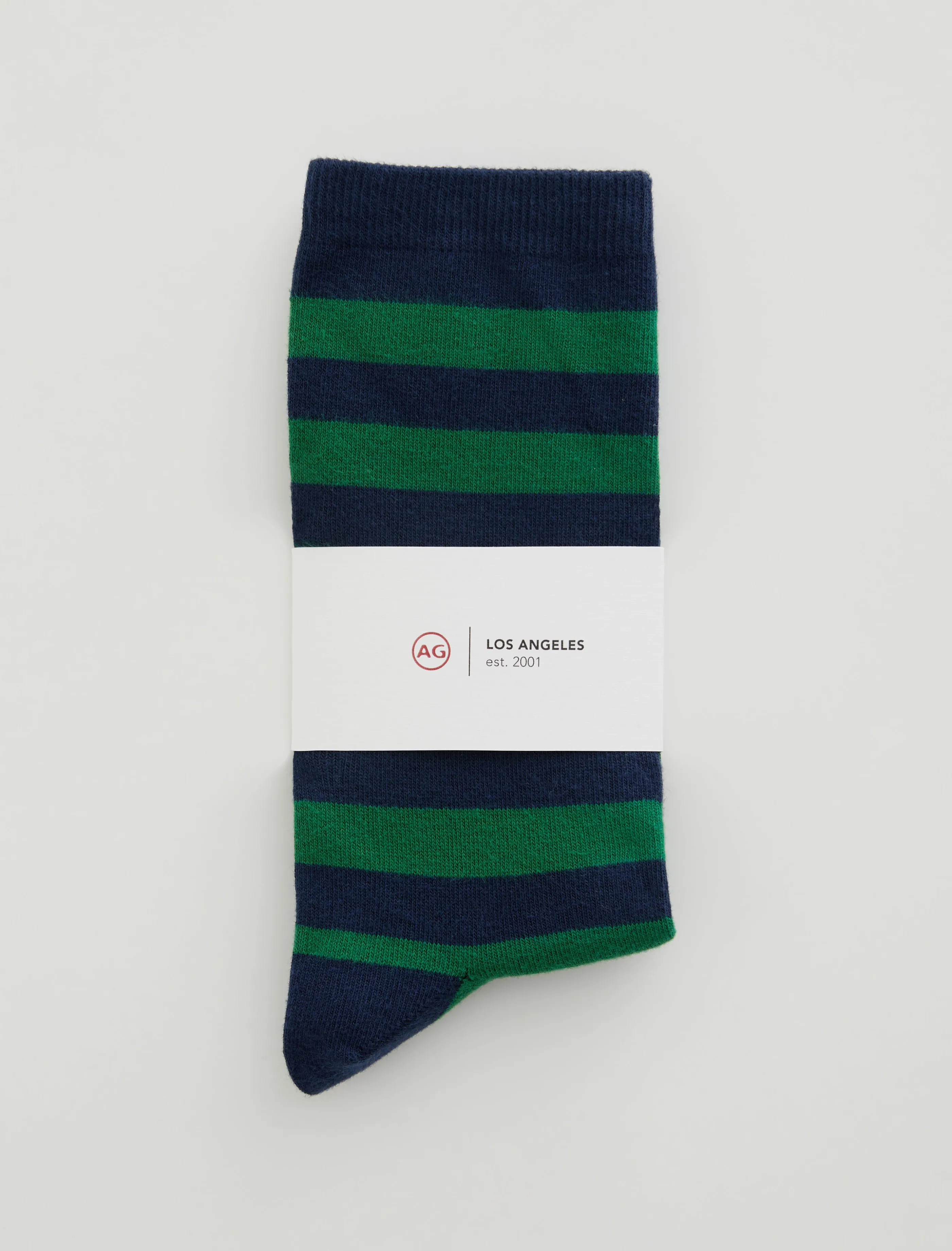 AG Jeans Crew Sock 9 Stripe Gold Green Multi Fashion