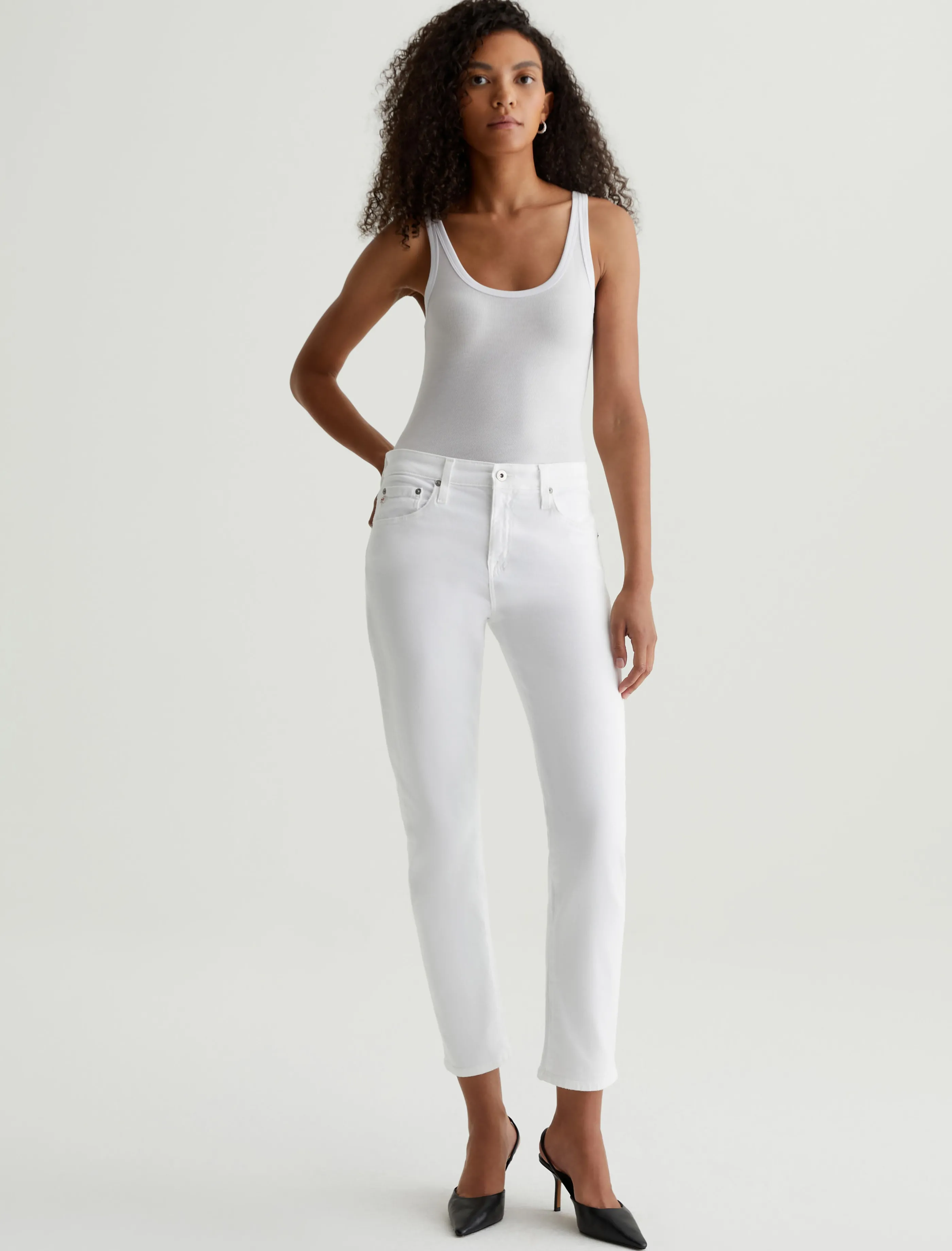 AG Jeans Ex-Boyfriend Slim 1 Year Classic White Best Sale