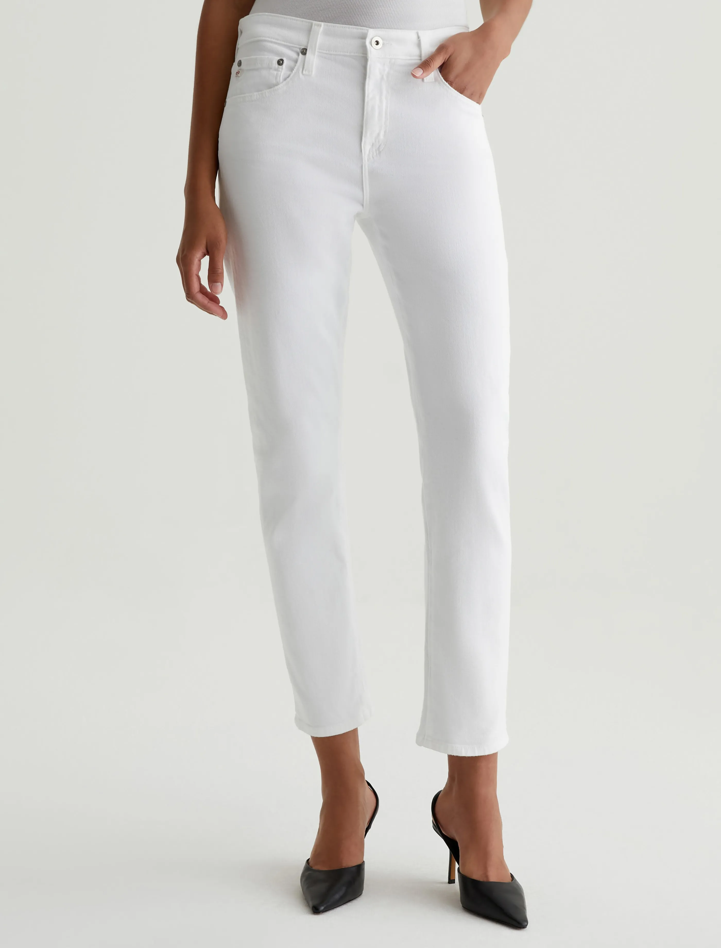 AG Jeans Ex-Boyfriend Slim 1 Year Classic White Best Sale