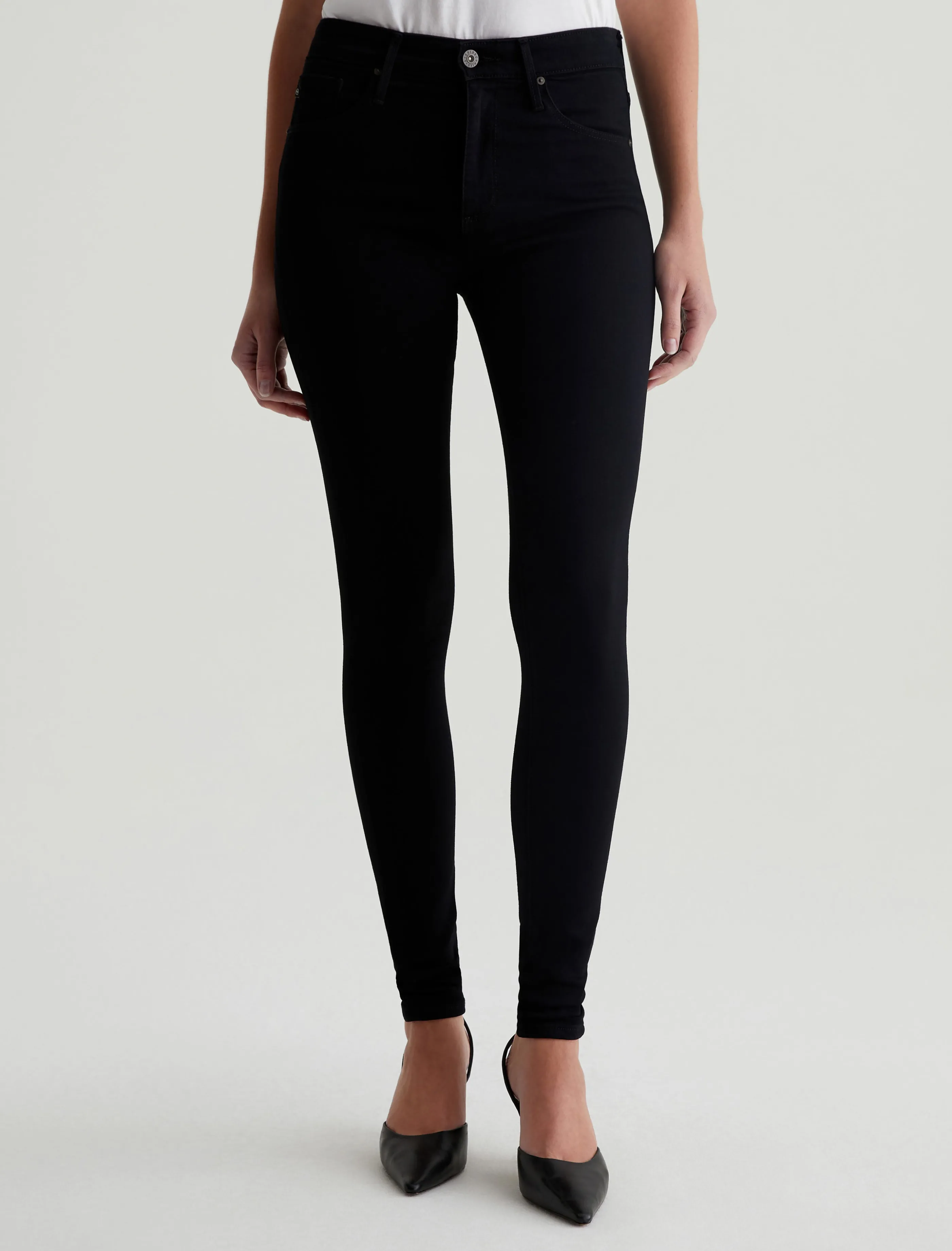 AG Jeans Farrah Skinny Super Black Sale