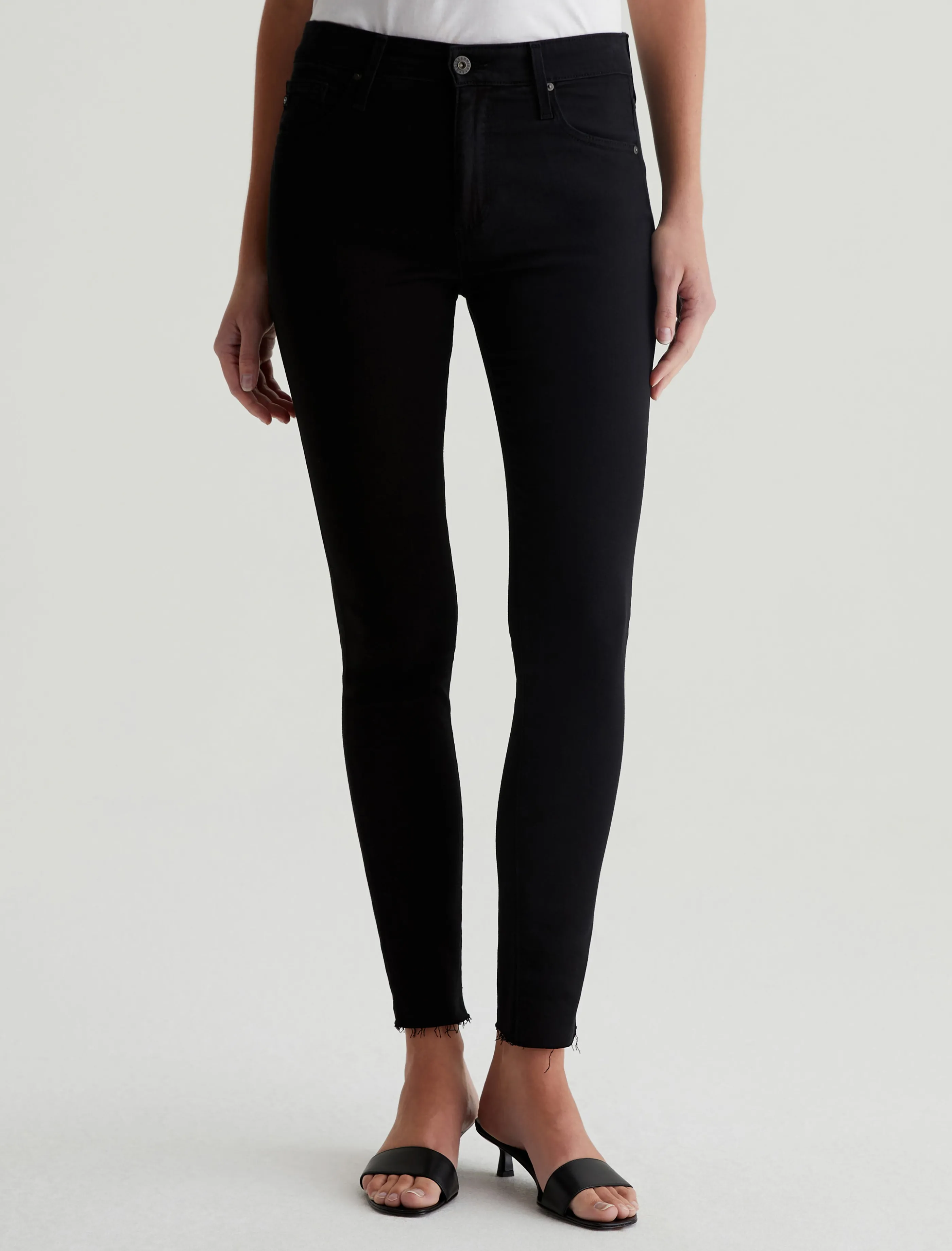 AG Jeans Farrah Skinny Ankle Black Ink Flash Sale