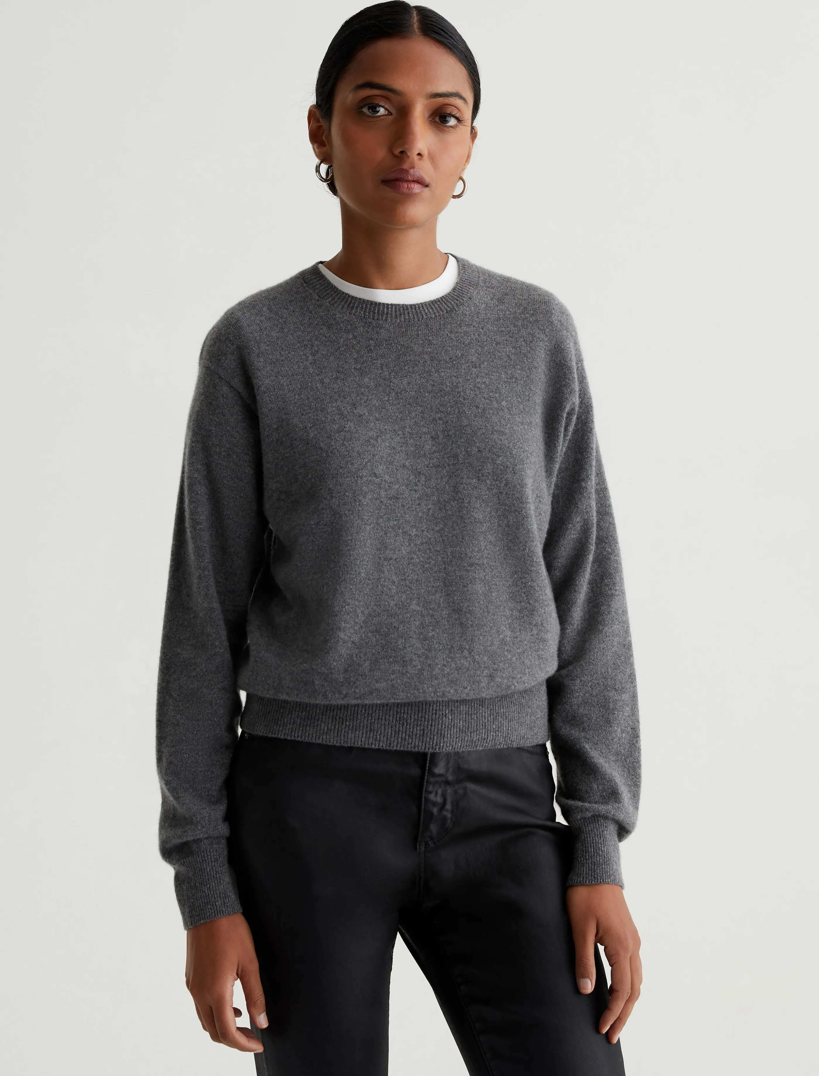 AG Jeans Gemma Crew Equinox Charcoal Store