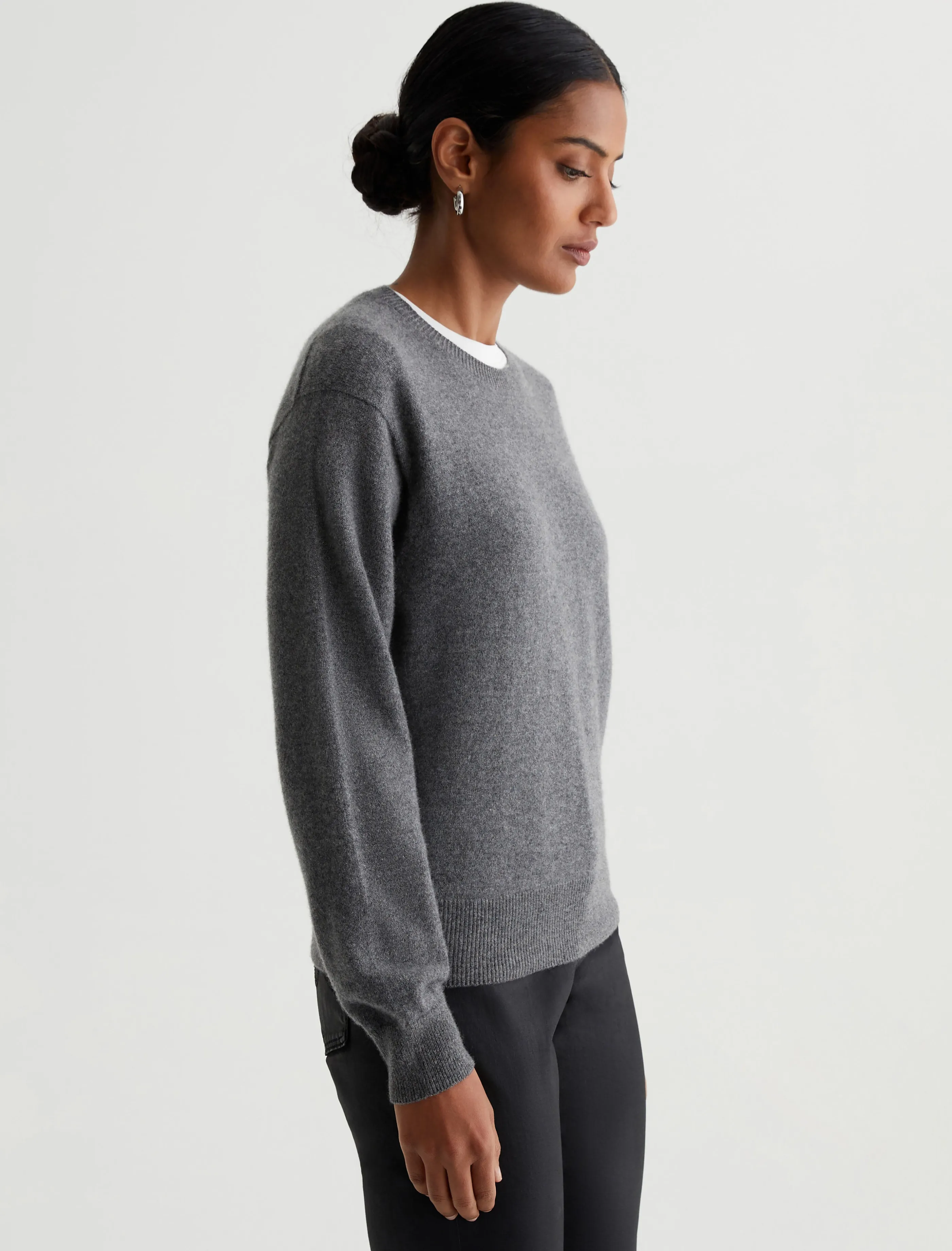 AG Jeans Gemma Crew Equinox Charcoal Store