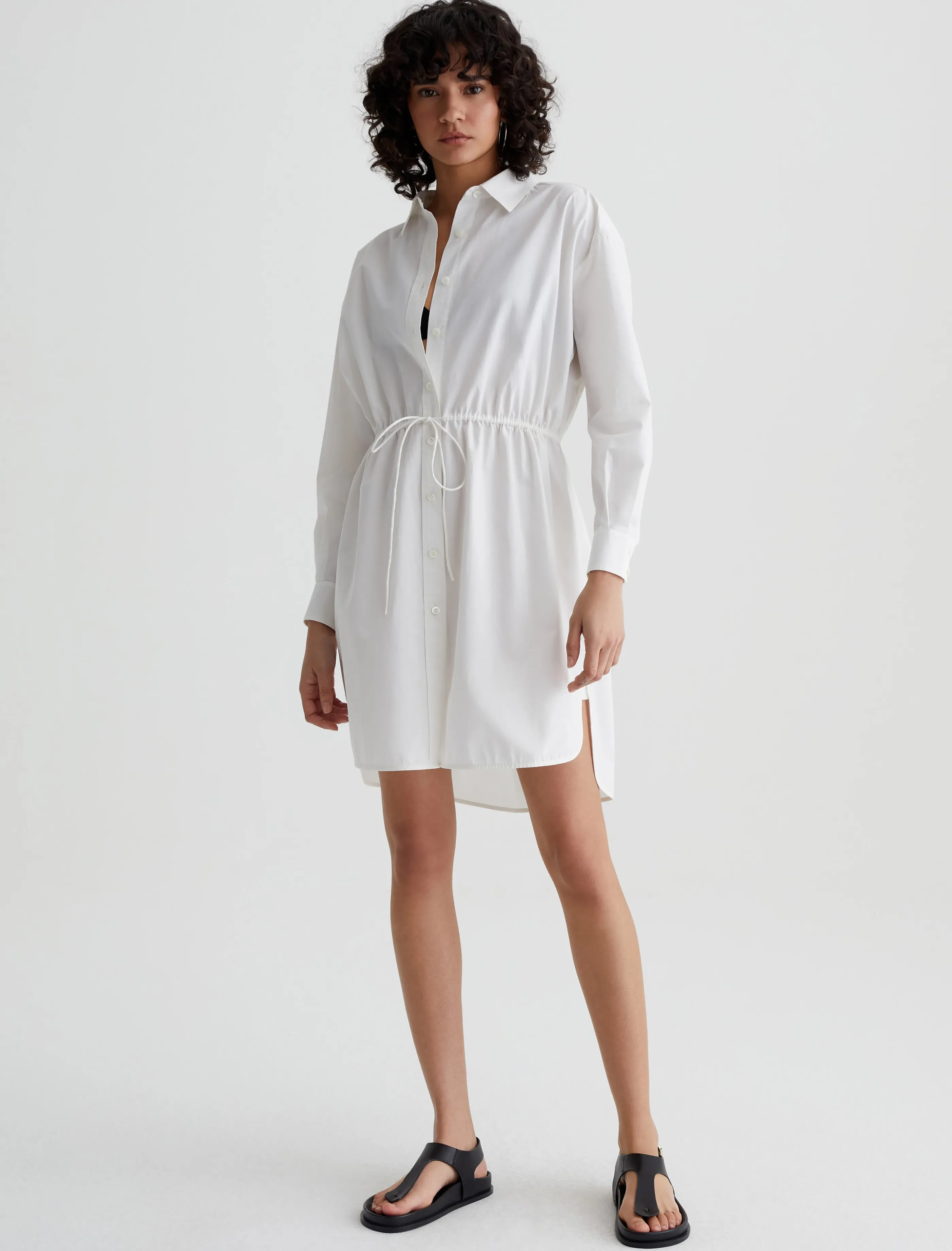 AG Jeans Jolie Shirt Dress Pearl White Outlet