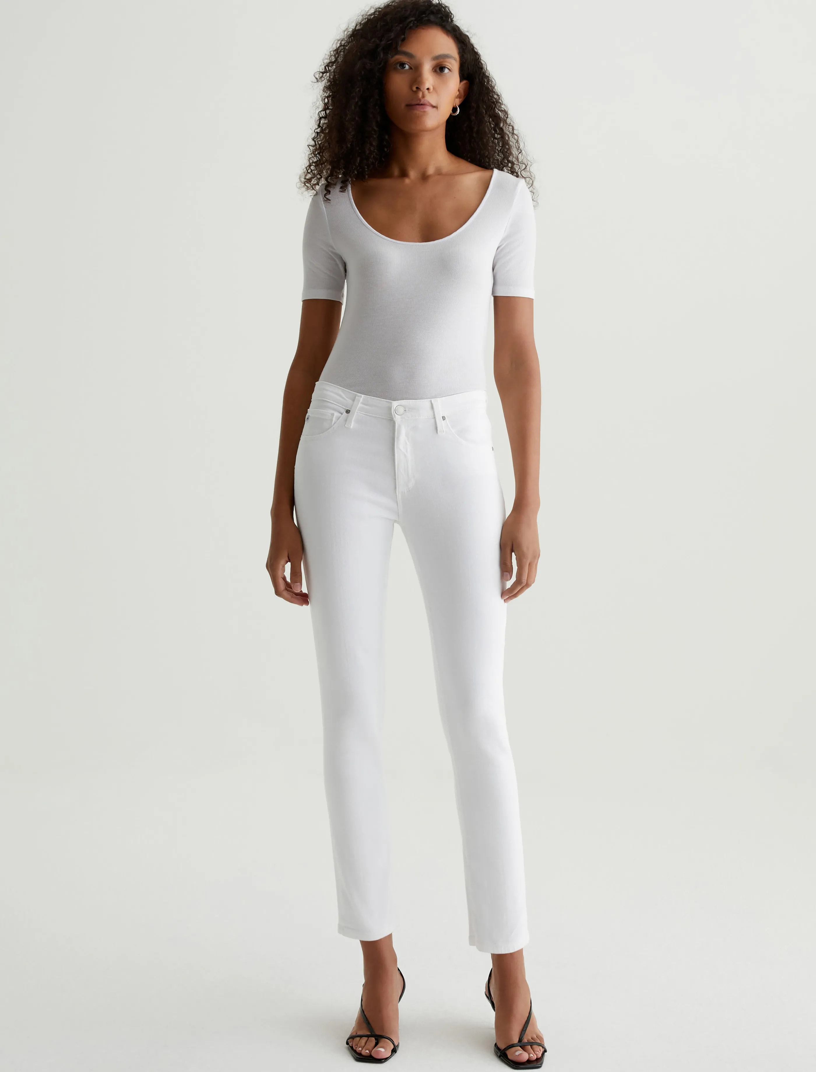 AG Jeans Prima Ankle White Flash Sale