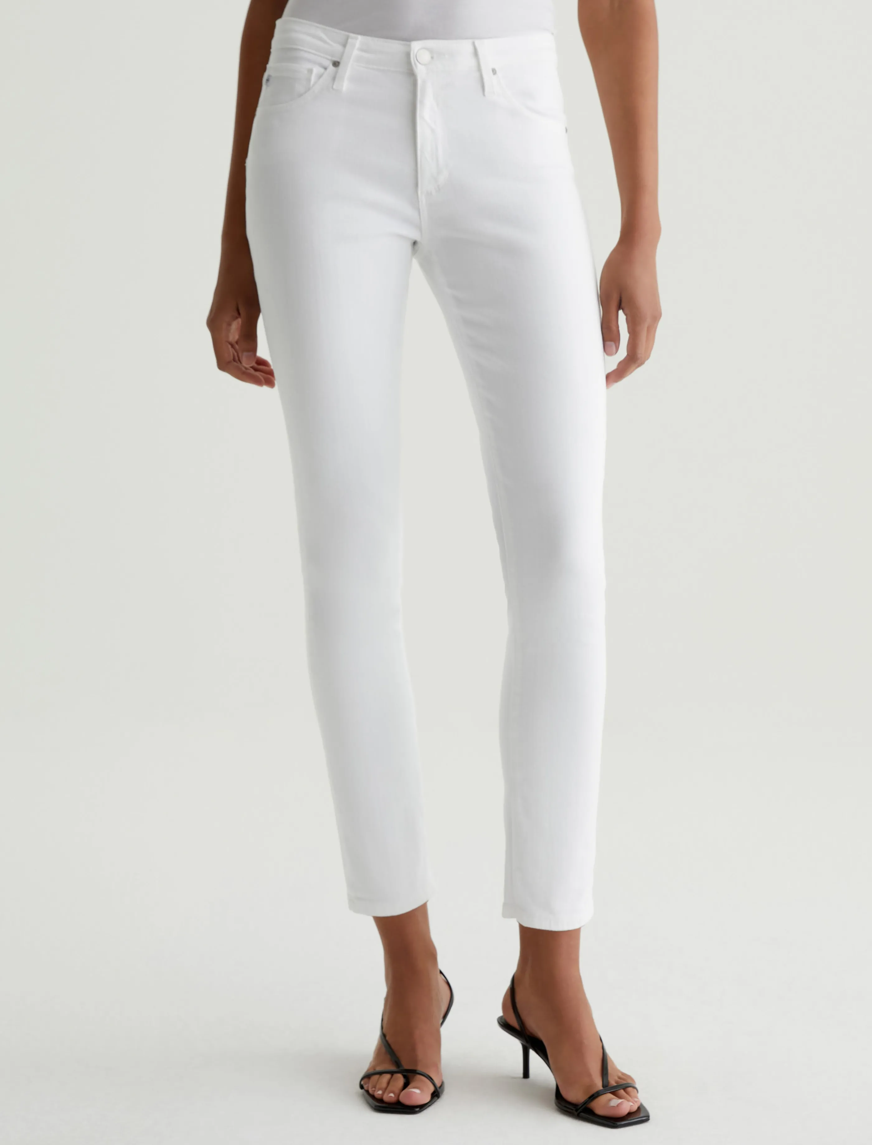 AG Jeans Prima Ankle White Flash Sale