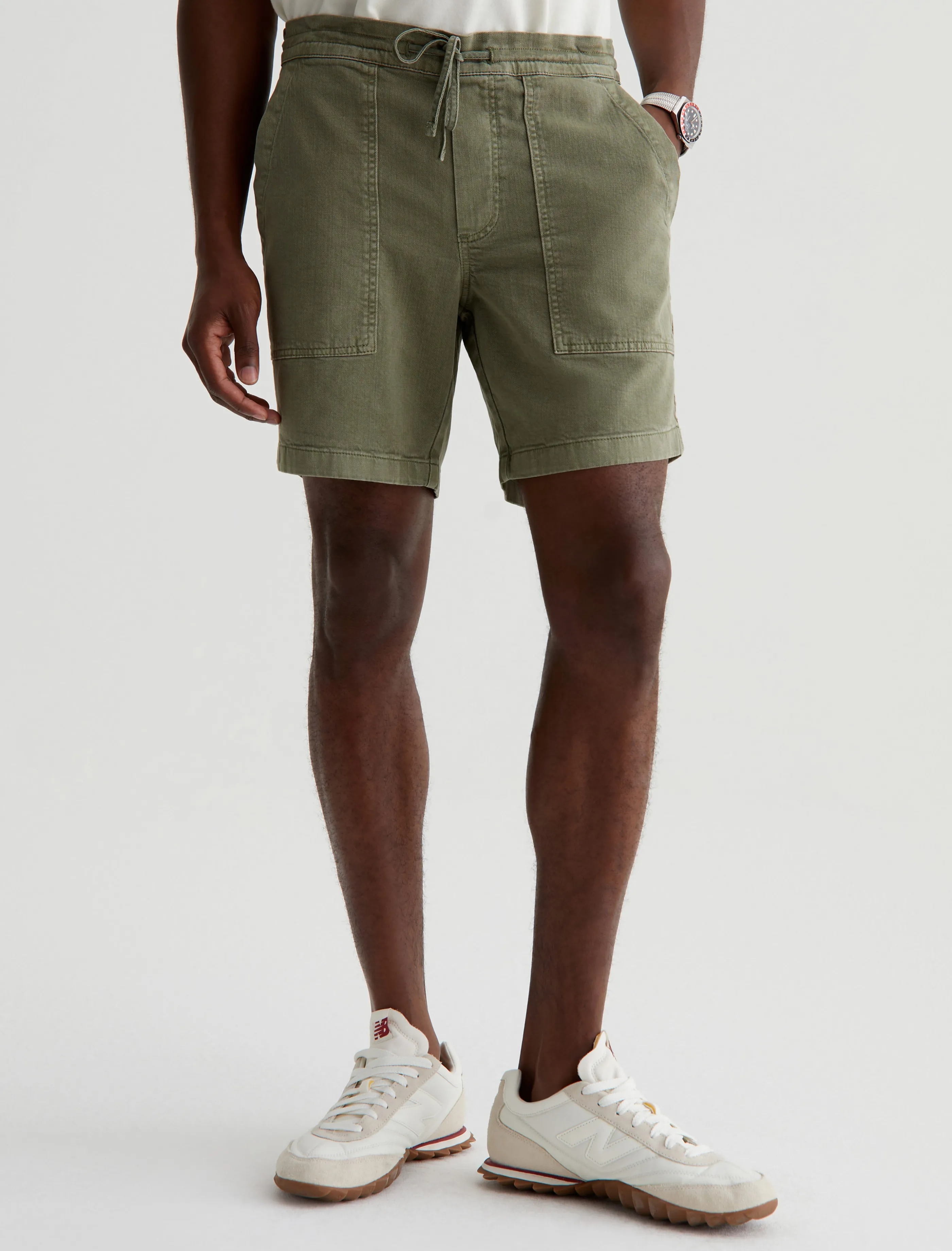 AG Jeans Wells Drawstring Short Sulfur Sea Moss Shop